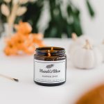 Pumpkin spice soy candle vegan eco friendly handmade Wiltshire