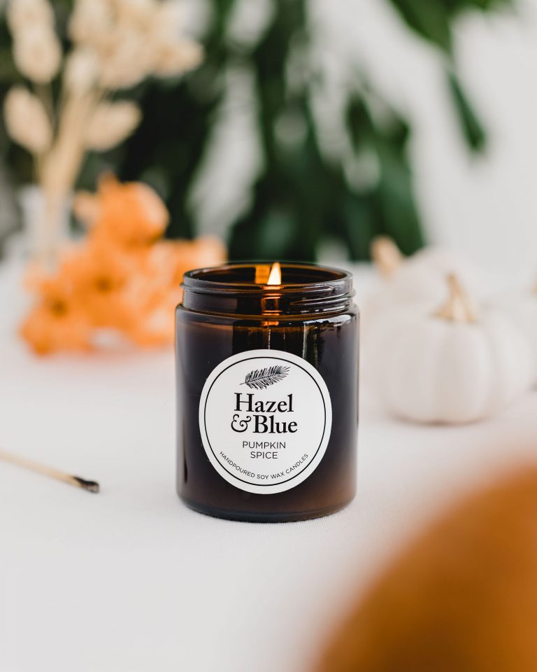 Hand-Poured Candles, Pumpkin Chai Soy Wax Candles