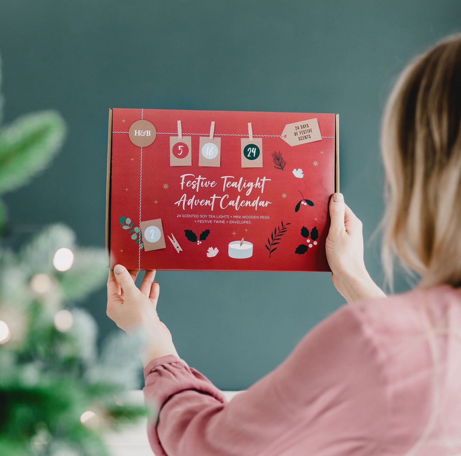 Festive advent calendar tea light